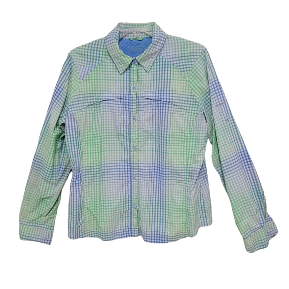 Columbia women's Omni Shade sun protected vented lightweight button down shirt - Picture 1 of 13